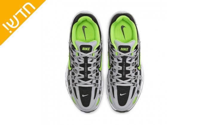4 נעלי ריצה לגברים נייקי Nike בצבע אפור בשילוב שחור וירוק