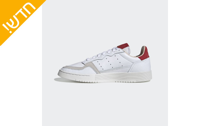 8 נעלי סניקרס לגברים אדידס adidas בצבע לבן-אדום