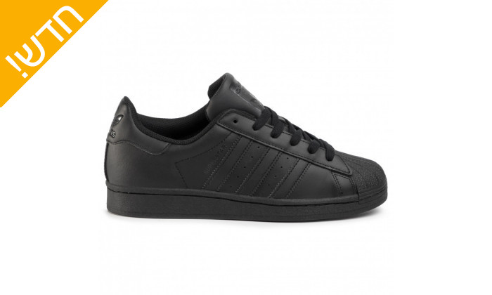 3 נעלי סניקרס אדידס לגברים adidas דגם SUPERSTAR בצבע שחור