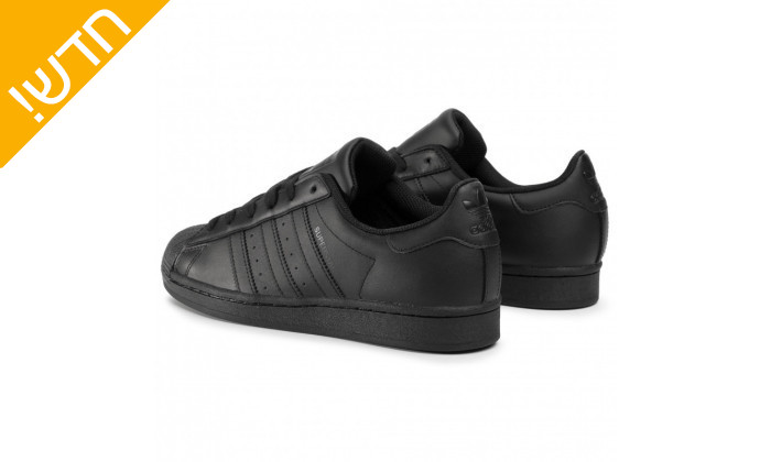 4 נעלי סניקרס אדידס לגברים adidas דגם SUPERSTAR בצבע שחור