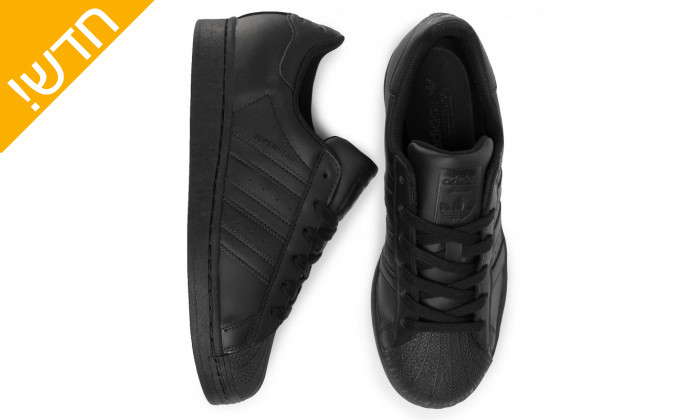 6 נעלי סניקרס אדידס לגברים adidas דגם SUPERSTAR בצבע שחור