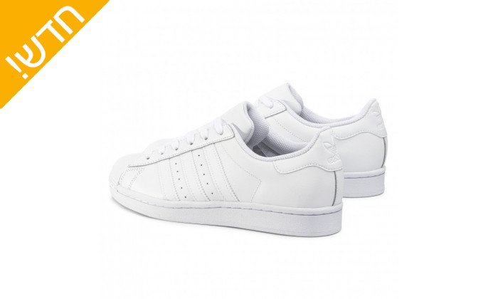 4 נעלי סניקרס לגברים adidas דגם SUPERSTAR בצבע לבן