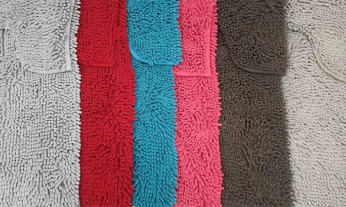 3 סט 2 שטיחים לחדר האמבטיה - צבעים לבחירה
