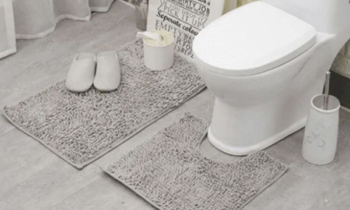 5 סט 2 שטיחים לחדר האמבטיה - צבעים לבחירה