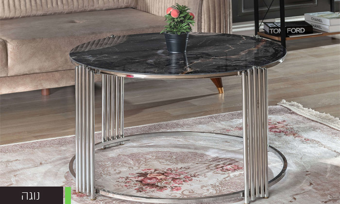 4 שולחן סלון עגול בקוטר 80 ס"מ - דגמים לבחירה