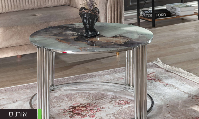 5 שולחן סלון עגול בקוטר 80 ס"מ - דגמים לבחירה