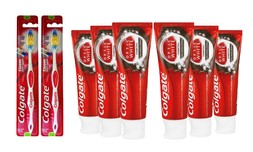 6 משחות שיניים ו-2 מברשות