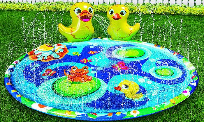 1 שטיח פעילות מים עם ברווזים
