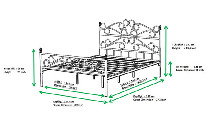 6 מיטה זוגית Twins Design דגם תל אביב - גדלים לבחירה