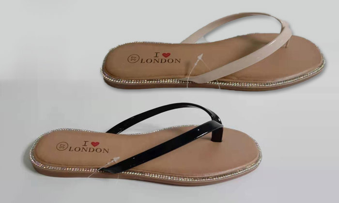 3 3 זוגות כפכפים לנשים ונערות I LOVE LONDON - צבעים לבחירה