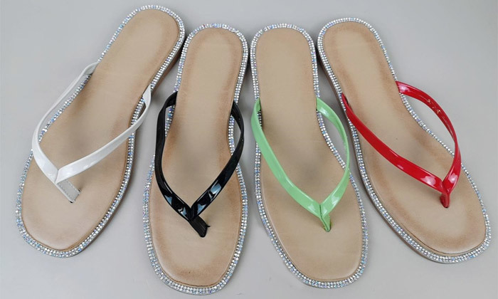 2 3 זוגות כפכפים לנשים ונערות I LOVE LONDON - צבעים לבחירה