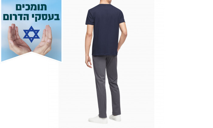 4 חולצת טי שירט 100% כותנה לגברים קלווין קליין Calvin Klein בצבע כחול