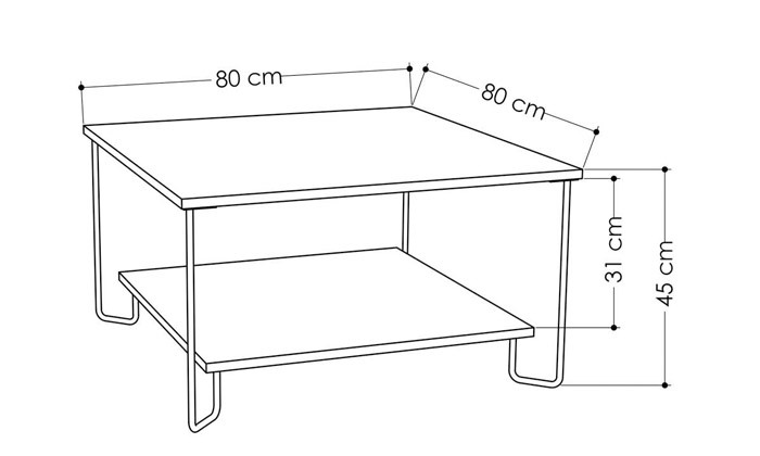 5 שולחן סלון BAMBOO דגם MARBO - צביעים לבחירה