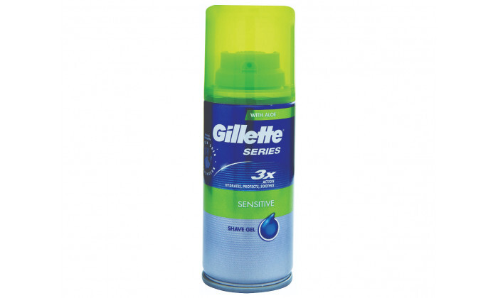 3 2 יחידות ג'ל גילוח ג'ילט Gillette SERIES לעור רגיש