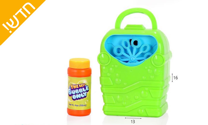 3 מכונת בועות סבון חשמלית - צבעים לבחירה