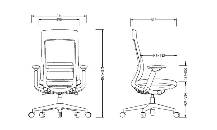 3 כיסא משרדי אורתופדי SITPLUS דגם אלביט
