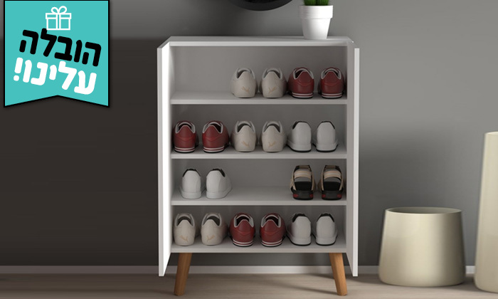 3 ארון נעליים רבדים דגם לימור במבחר צבעים - משלוח חינם