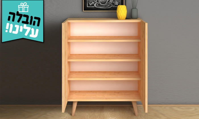 4 ארון נעליים רבדים דגם לימור במבחר צבעים - משלוח חינם