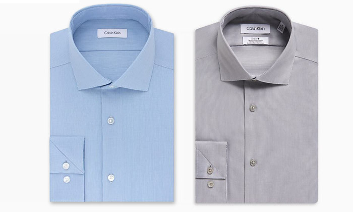 1 חולצה מכופתרת ללא גיהוץ לגברים Calvin Klein - צבע לבחירה