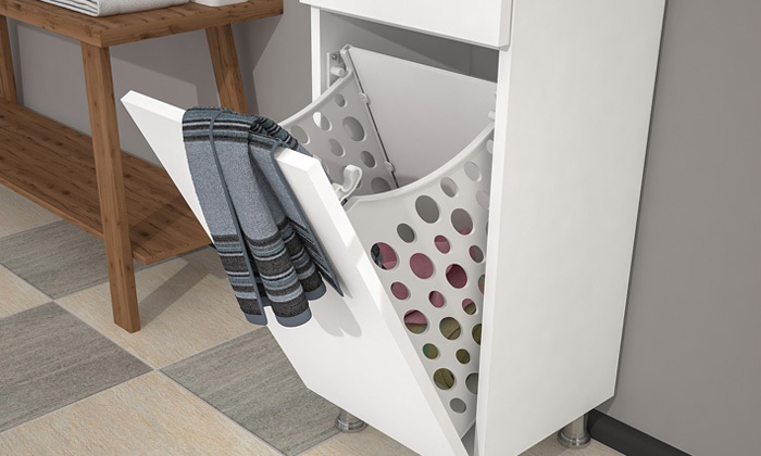 3 ​ארון שירות עם סל כביסה Tudo Design דגם דניאל