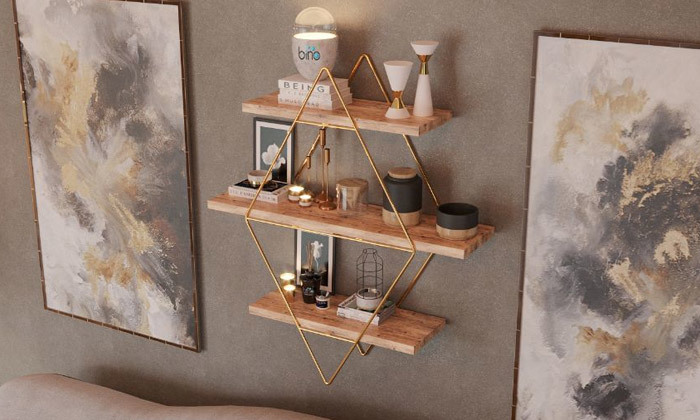 6 מעמד 3 מדפים מעוין במבחר צבעים