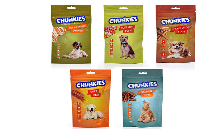 3 12 חטיפי צ'אנקיז Chunkies במבחר טעמים לכלבים 