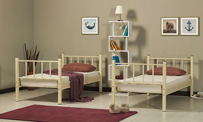 3 מיטת קומתיים Twins Design דגם פלורינה במבחר גדלים וצבעים