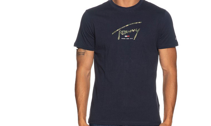6 חולצת טי שירט מודפסת לגבר טומי הילפינגר TOMMY HILFIGER 