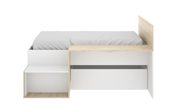 3 מיטת יחיד עם שולחן כתיבה ותאי אחסון HOME DECOR דגם מרטיני, אופציה להוספת מזרן