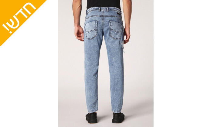 3 מכנסי ג'ינס בצבע כחול לגברים דיזל DIESEL דגם Krooley JoggJeans