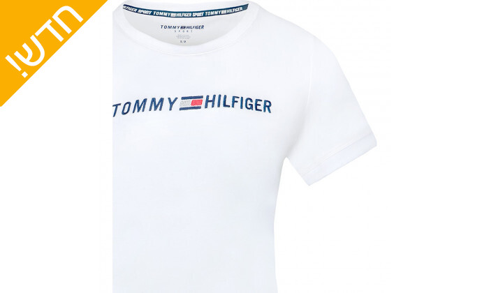 4 חולצת טי שירט בצבע לבן לנשים טומי הילפיגר Tommy Hilfiger