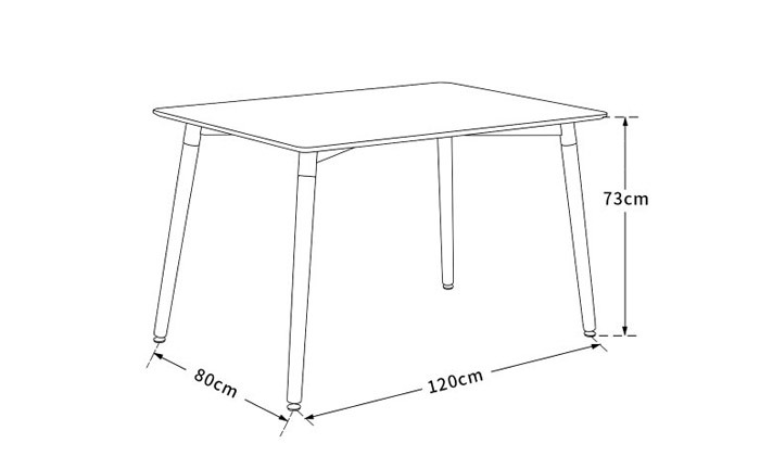 4 שולחן מלבני דגם לרנקה - צבעים לבחירה