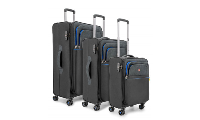 10 סט 3 מזוודות קלות משקל METRO BRIEF - צבעים לבחירה
