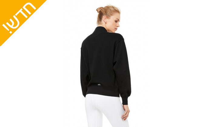 3 סווטשירט לנשים Alo Yoga דגם Freestyle Sweatshirt בצבע שחור