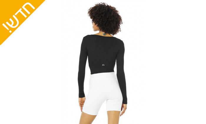 3 טי שירט ארוכה לנשים Alo Yoga דגם Cover Long Sleeve Top בצבע שחור