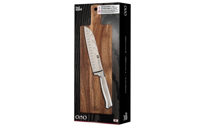 3 סט סכין סנטוקו וקרש חיתוך Food Appeal דגם ONO 
