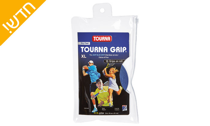 3 מארז 30 גריפים למחבט טניס Tourna Grip דגם Dry Feel - גודל לבחירה