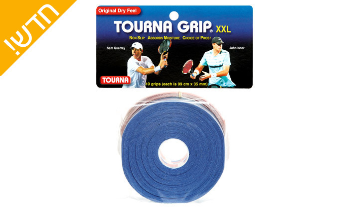 4 מארז 30 גריפים למחבט טניס Tourna Grip דגם Dry Feel - גודל לבחירה