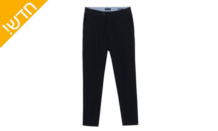 5 מכנסי צ'ינו לגברים NAUTICA דגם TAILORED FIT בצבע שחור