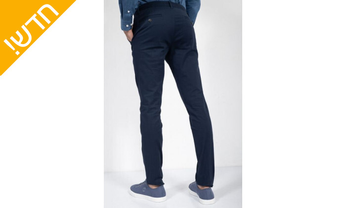 4 מכנסי צ'ינו לגברים NAUTICA דגם TAILORED FIT בצבע כחול