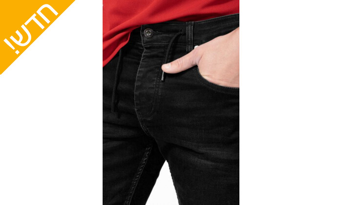 4 מכנסי ג'ינס בצבע שחור לגברים NAUTICA