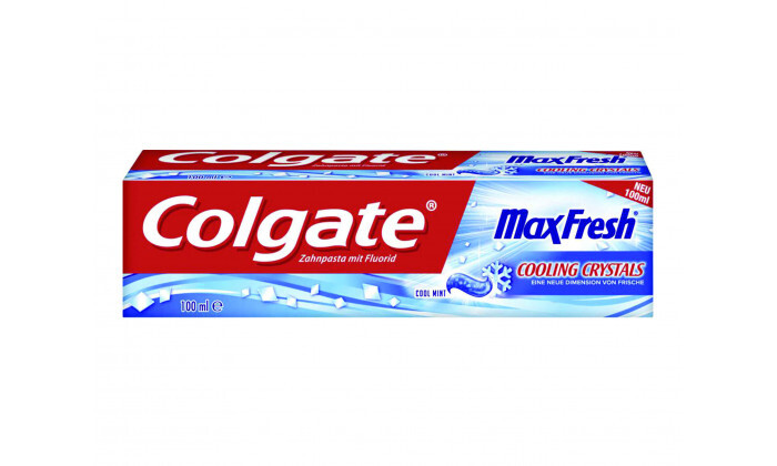 3 6 יחידות משחת שיניים Colgate Max Fresh Cooling Crystals בנפח 100 מ"ל