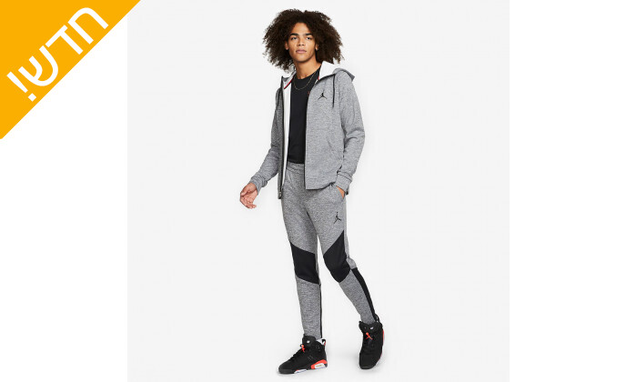 3 מכנסי טרנינג לגבר נייקי Nike דגם JORDAN 23 בצבע אפור