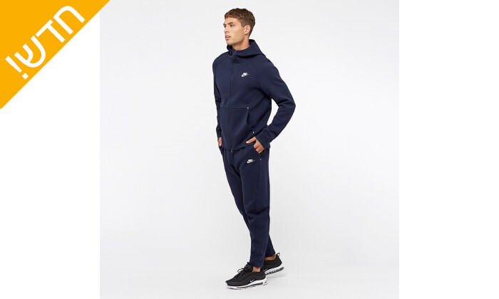 3 מכנסיים לגבר נייקי Nike דגם Tech Fleece Pant בצבע כחול נייבי