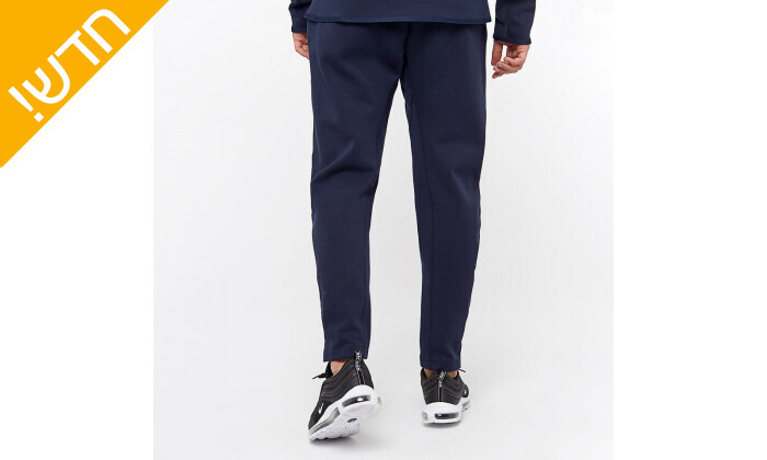 4 מכנסיים לגבר נייקי Nike דגם Tech Fleece Pant בצבע כחול נייבי
