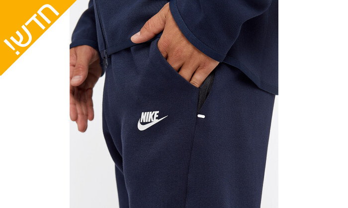 5 מכנסיים לגבר נייקי Nike דגם Tech Fleece Pant בצבע כחול נייבי