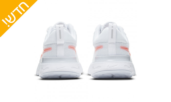 6 נעלי ריצה לנשים נייקי Nike דגם React Infinity Run FK2 בצבע לבן-ורוד