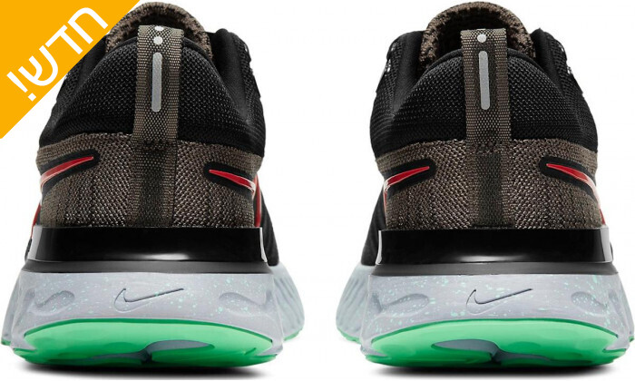 7 נעלי ריצה לגברים נייקי Nike דגם React Infinity Run FK2 בצבע שחור-אפור