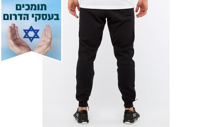 3 מכנסי טרנינג לגברים Under Armour דגם RIVAL בצבע שחור