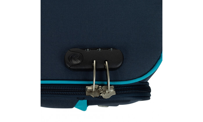4 סט 3 מזוודות סוויס SWISS עם גלגלי סיליקון - צבע כחול